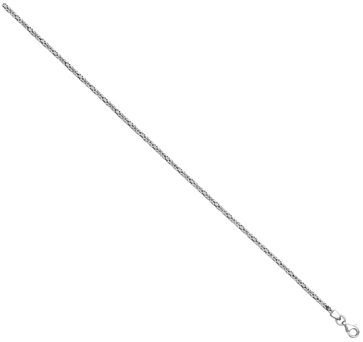 Silver 2.5mm Square Byzantine Chain