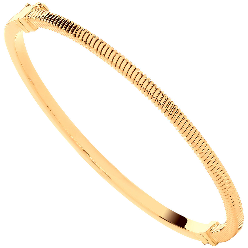 Yellow Gold Snake Style Ladies Bangle