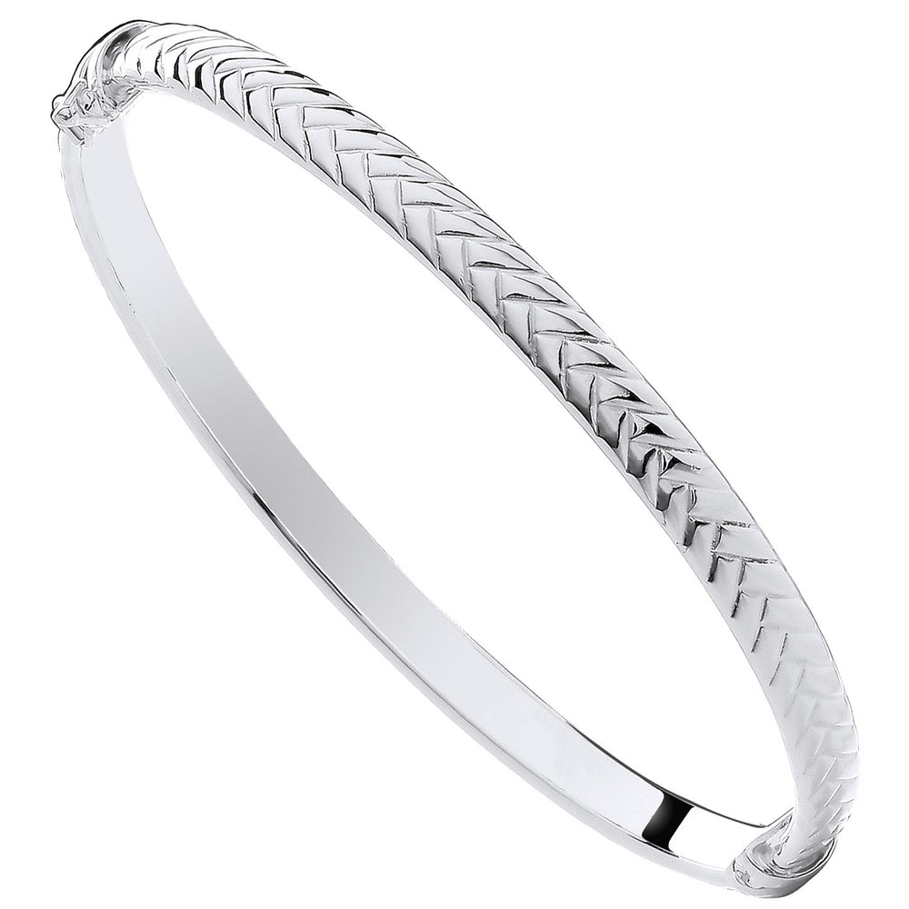 Silver Tyre Design Ladies Bangle