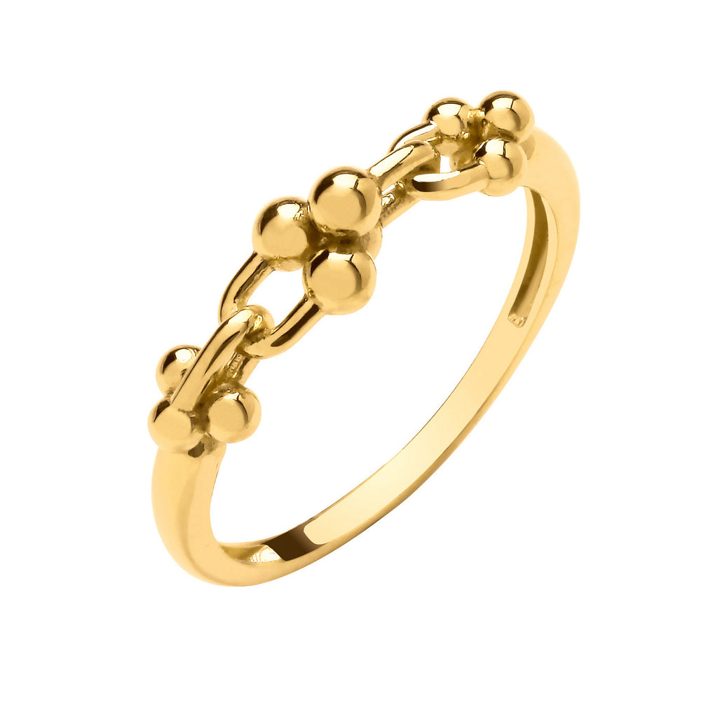 Yellow Gold Bike Lock Ring – product view