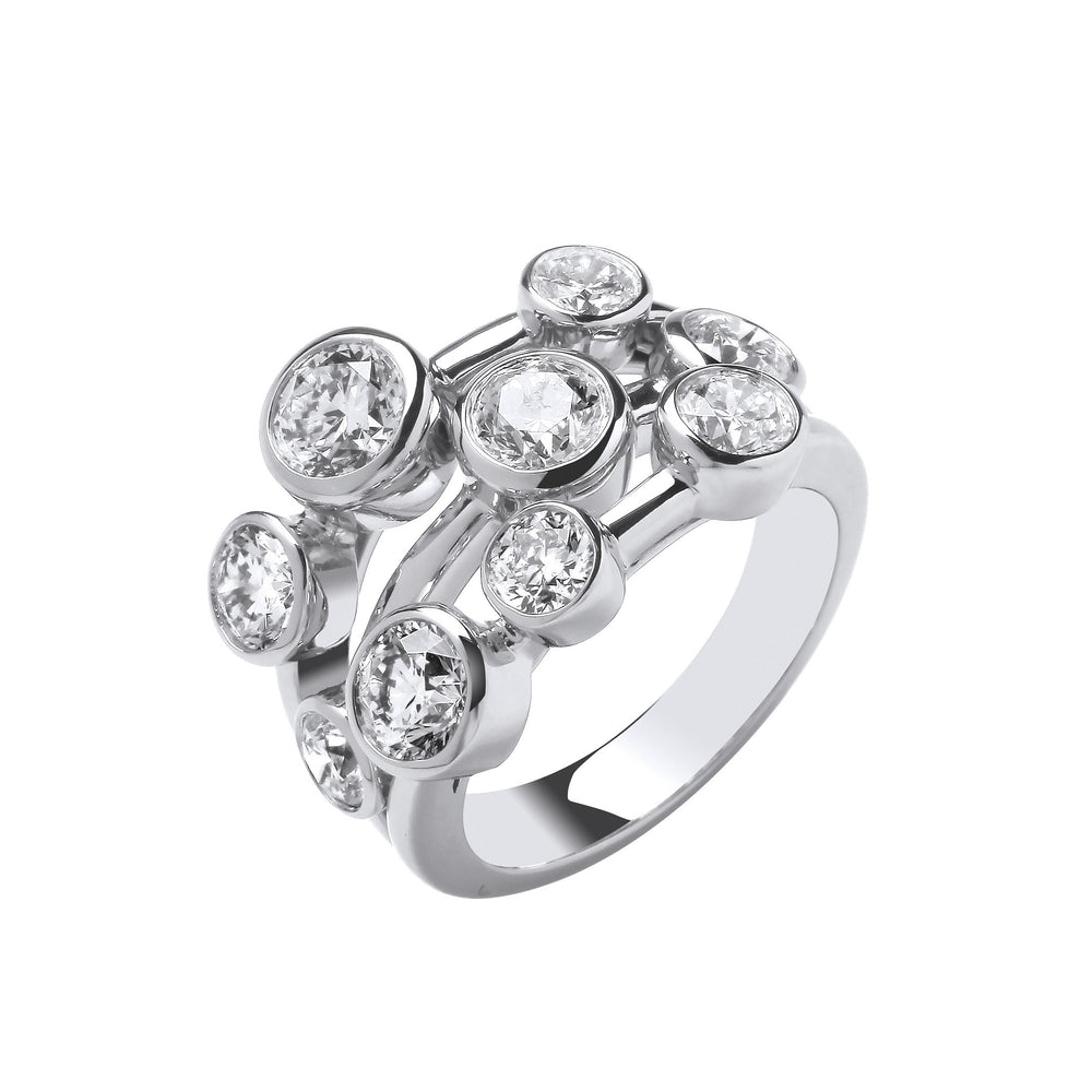 18ct White Gold 3.00ctw GH-SI Diamond Dress Ring