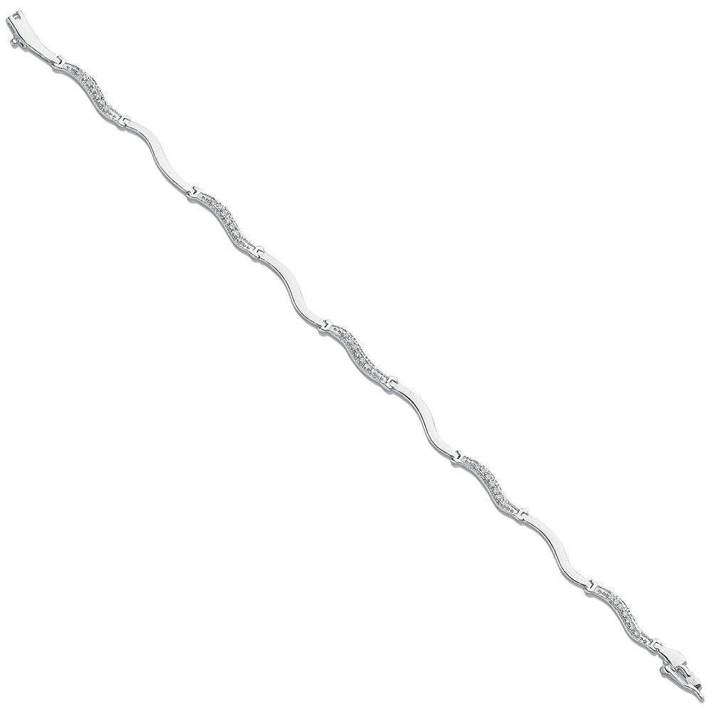 9ct White Gold 0.28ct Diamond Bracelet