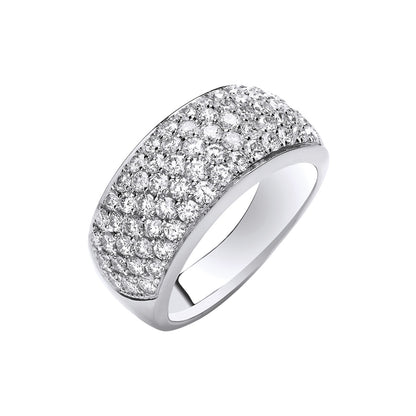18ct White Gold 1.60ctw Diamond Bombay Ring