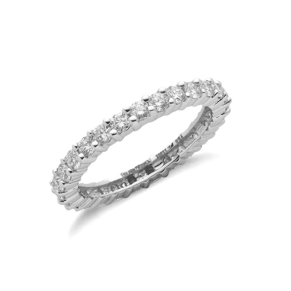 18ct White Gold 1.00ct Full Diamond Eternity Ring – product view