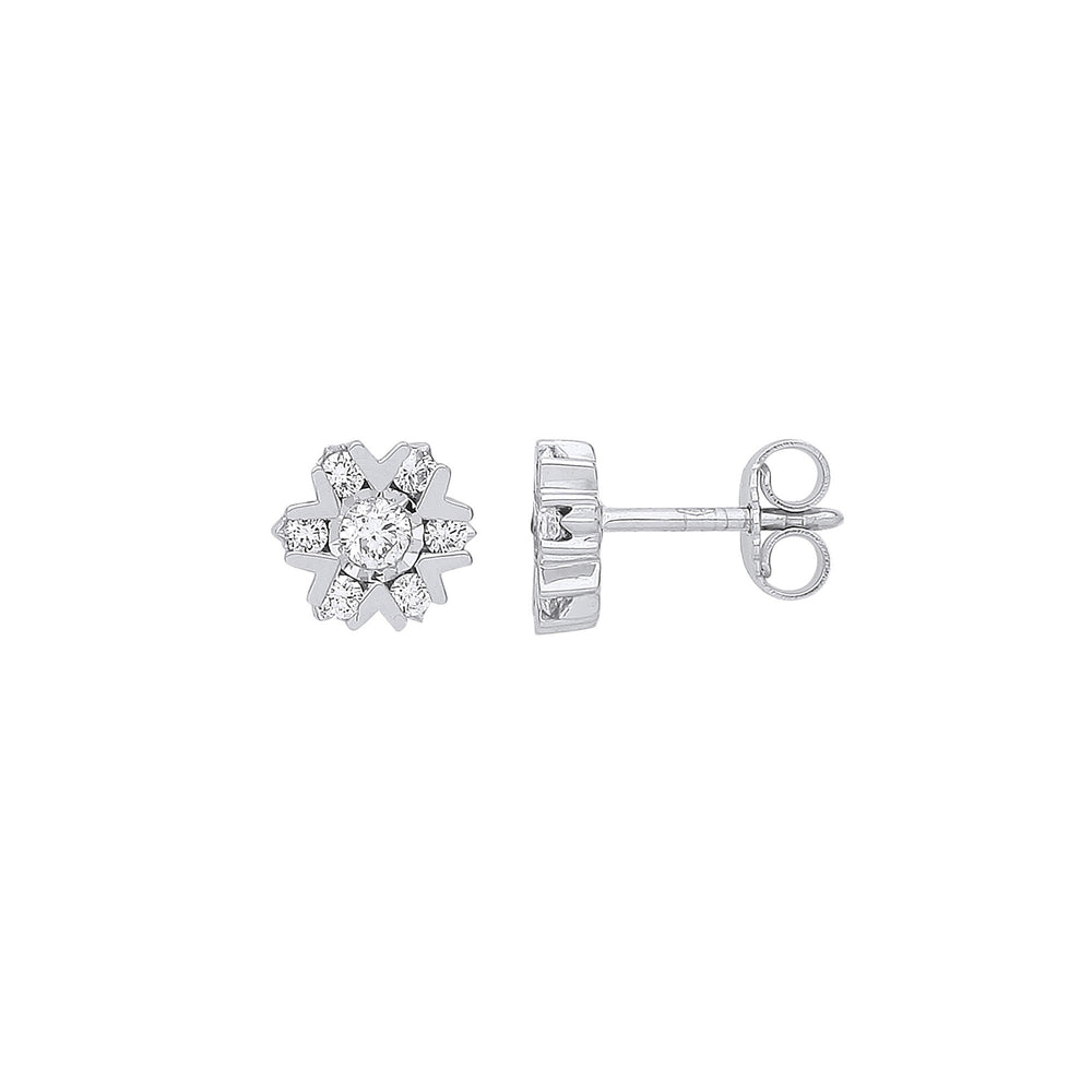 9ct White Gold 0.50ctw Diamond Earrings – product view