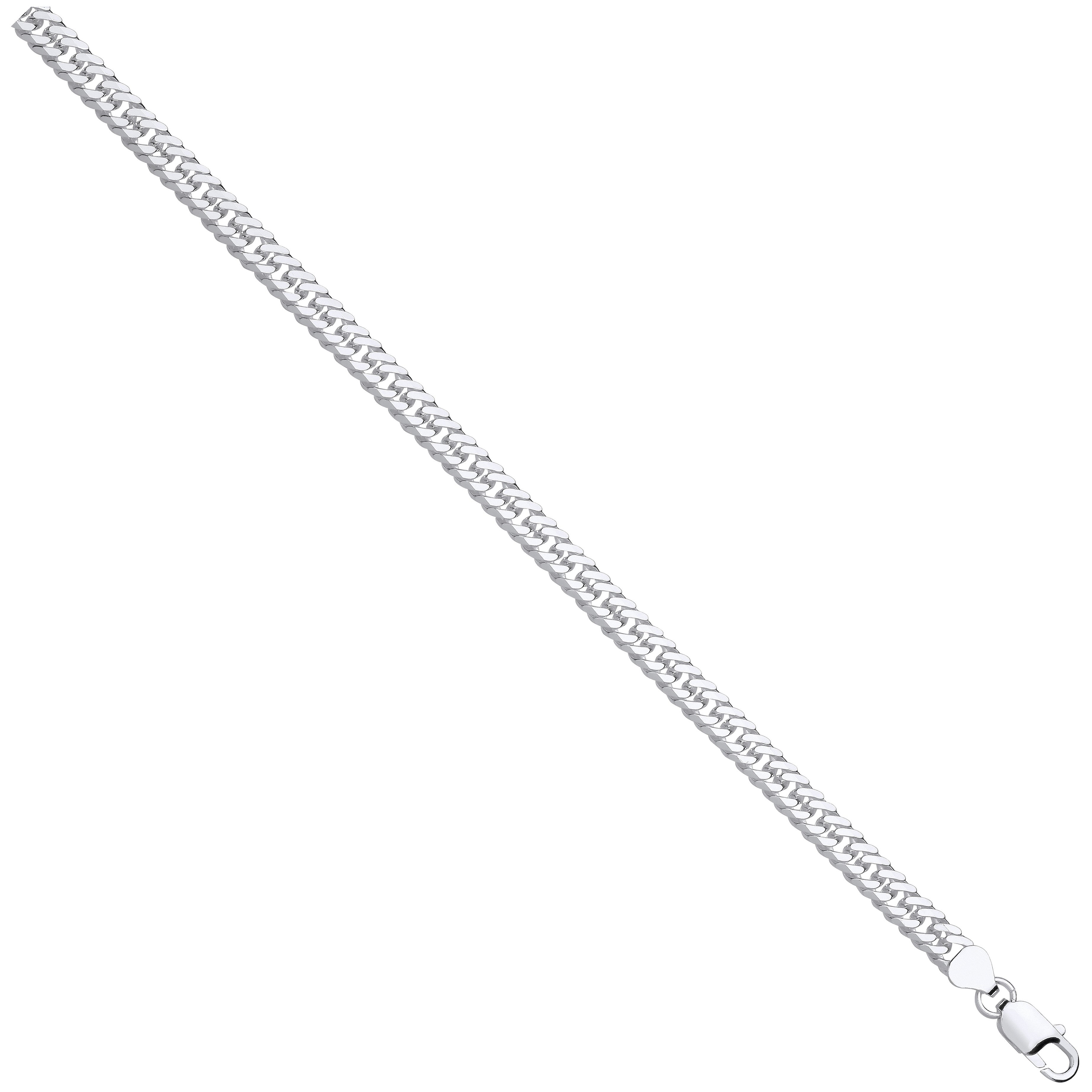 Silver Double Curb 7mm Chain