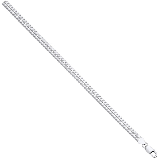 Silver Double Curb 7mm Chain