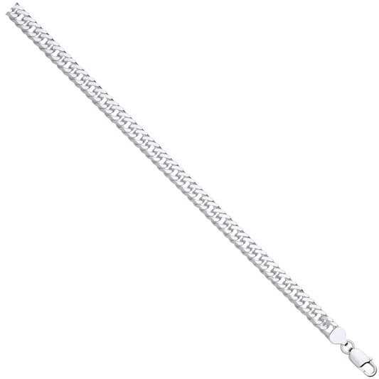 Silver Double Curb 8mm Chain