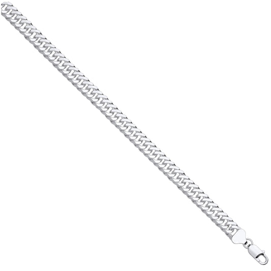 Silver Double Curb 9mm Chain