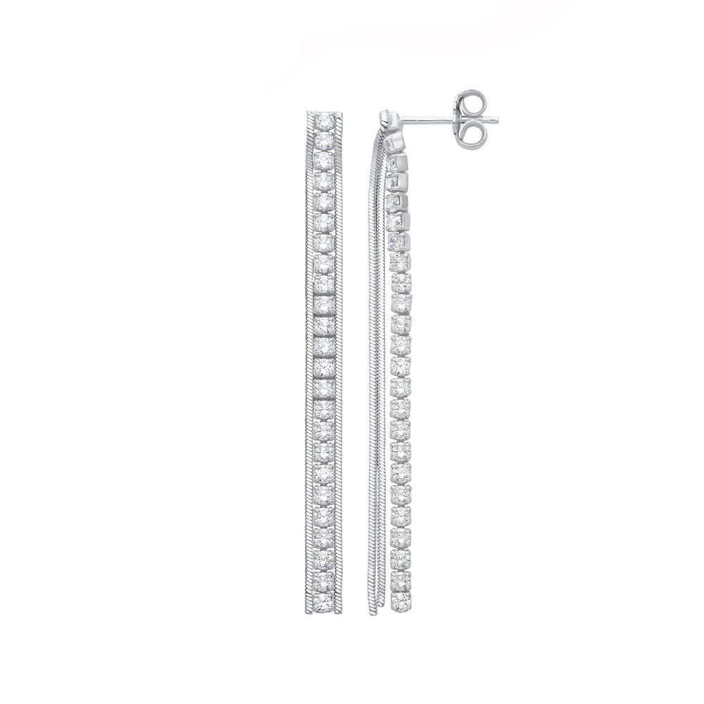 Silver 55mm Drop Earrings – product view