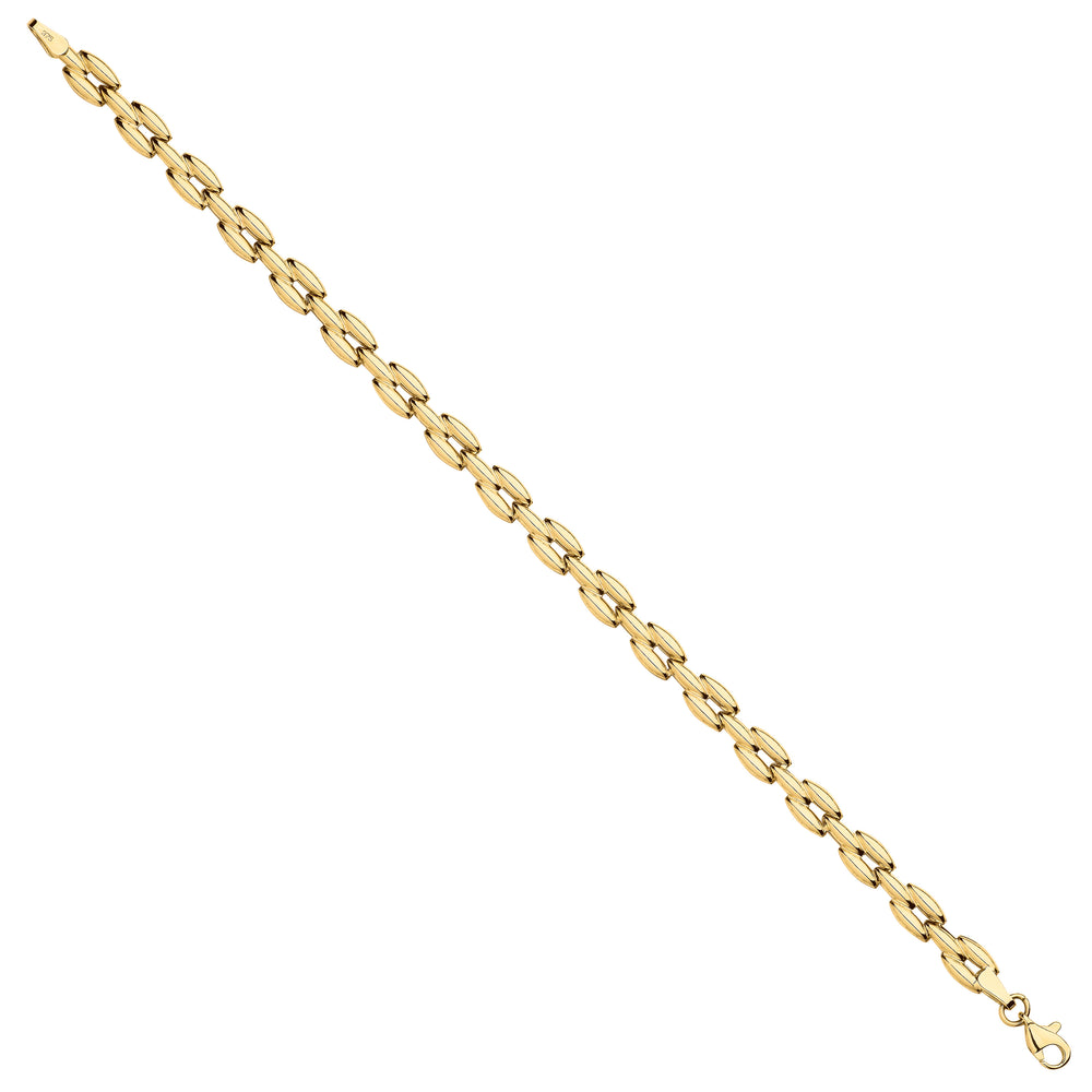 Yellow Gold Panther Link Ladies Bracelet