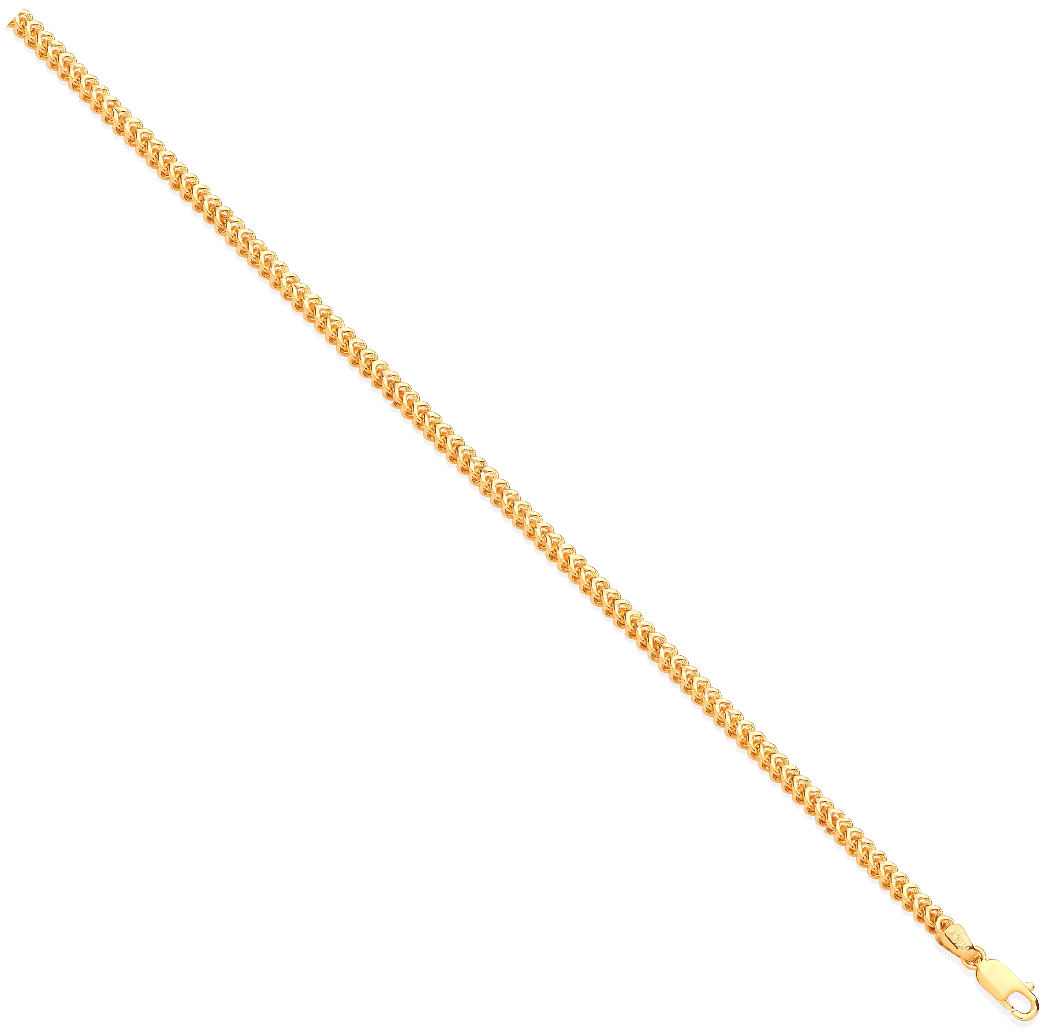 Yellow Gold Franco 4mm Hollow Chain