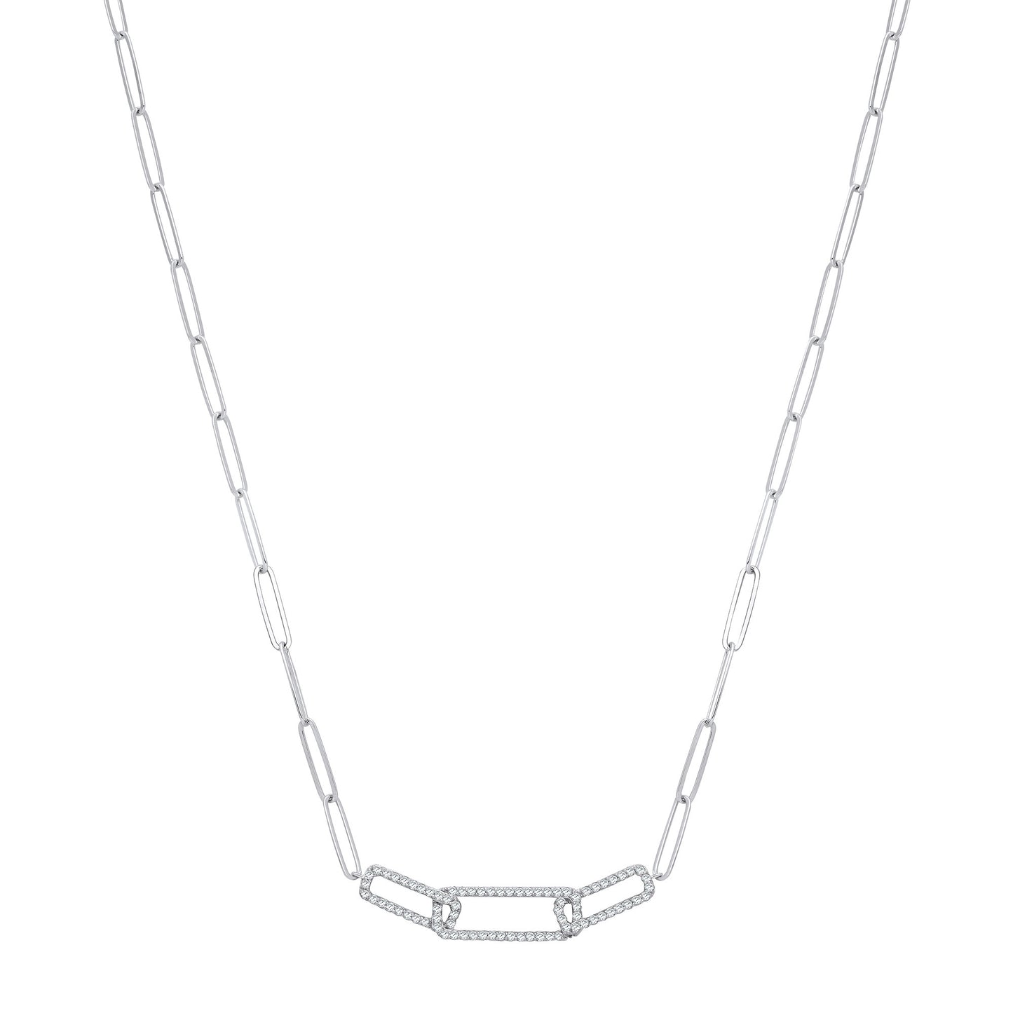 9ct White Gold 0.35ctw Necklace - 9ct Gold