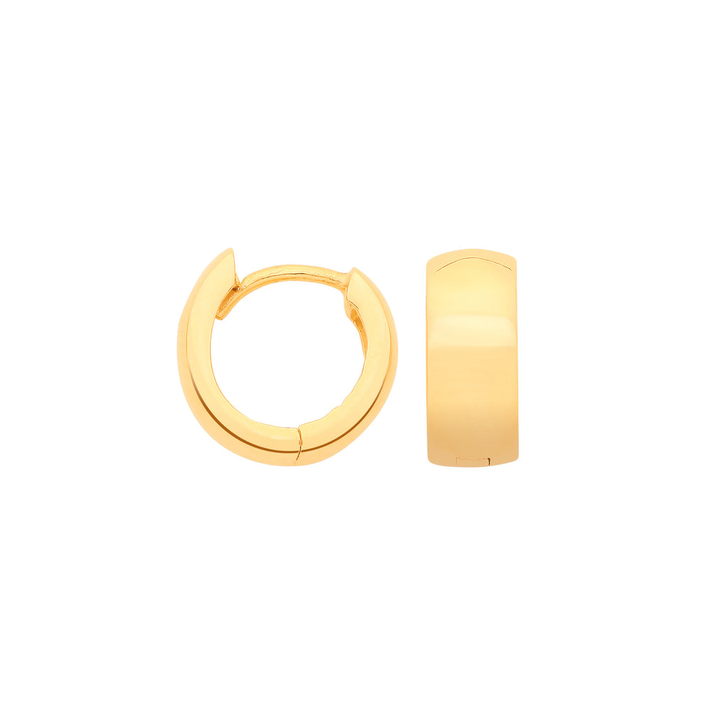 Yellow Gold 10.4mm Plain Huggies