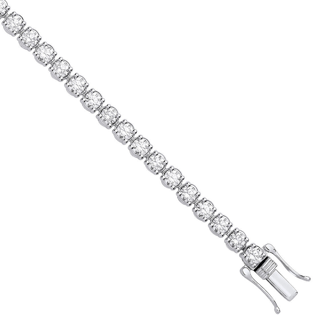 9ct White Gold 3.00ctw LAB GROWN Diamond Tennis Bracelet White GoldI Certified