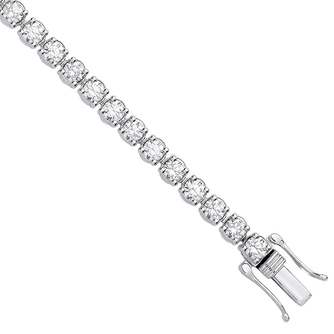 9ct White Gold 5.00ctw LAB GROWN Diamond Tennis Bracelet White GoldI Certified