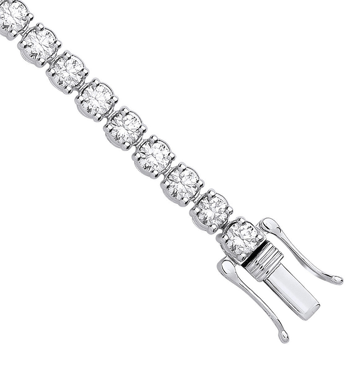 9ct White Gold 10.00ctw LAB GROWN Diamond Tennis Bracelet White GoldI Certified