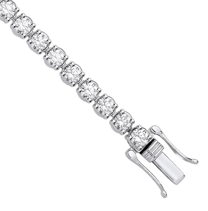 9ct White Gold 10.00ctw LAB GROWN Diamond Tennis Bracelet White GoldI Certified