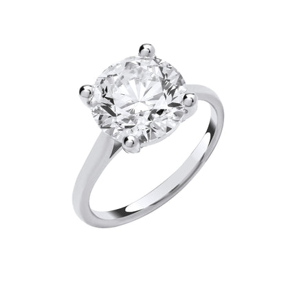 18ct White Gold 4.00ctw Solitaire LAB GROWN Diamond Ring IGI Certified
