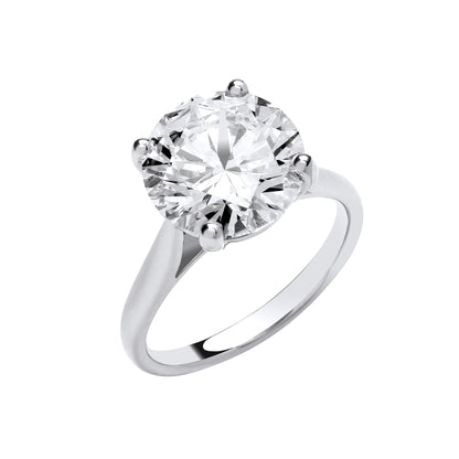18ct White Gold 5.00ctw Solitaire LAB GROWN Diamond Ring IGI Certified