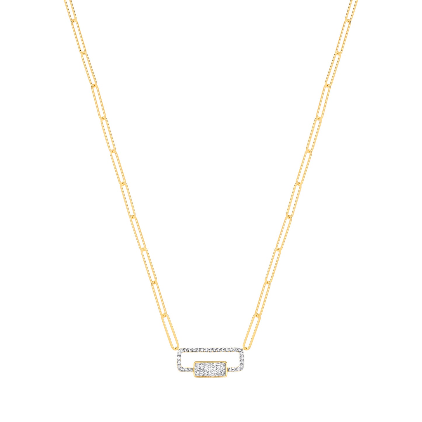 9ct Yellow Gold 0.22ctw (Chain 17") - 9ct Gold