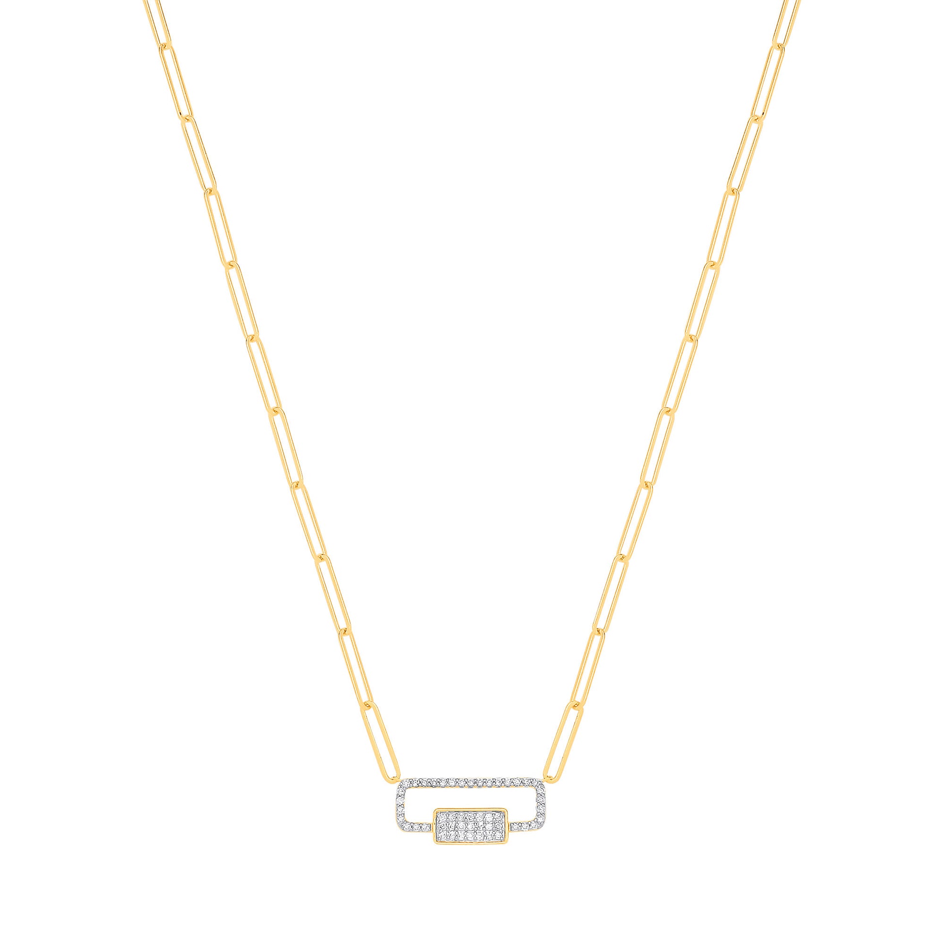 9ct Yellow Gold 0.22ctw (Chain 17") - 9ct Gold