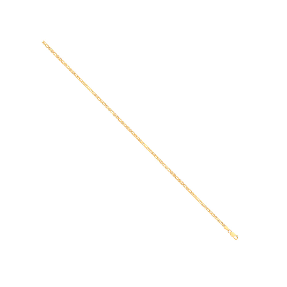 14ct Yellow Gold Hollow Flat Anchor 2.4mm Chain