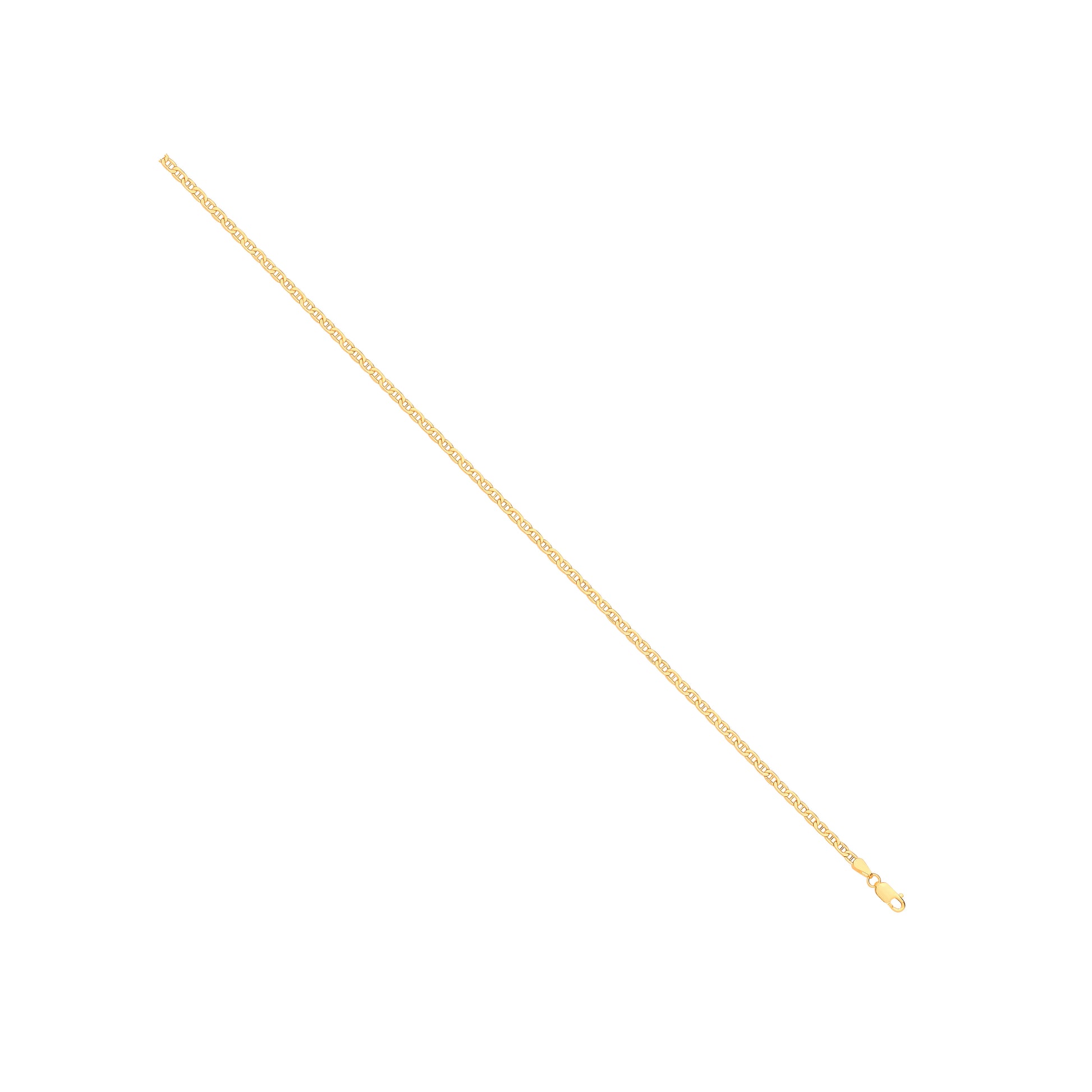 14ct Yellow Gold Hollow Flat Anchor 2.4mm Chain - 14ct Gold