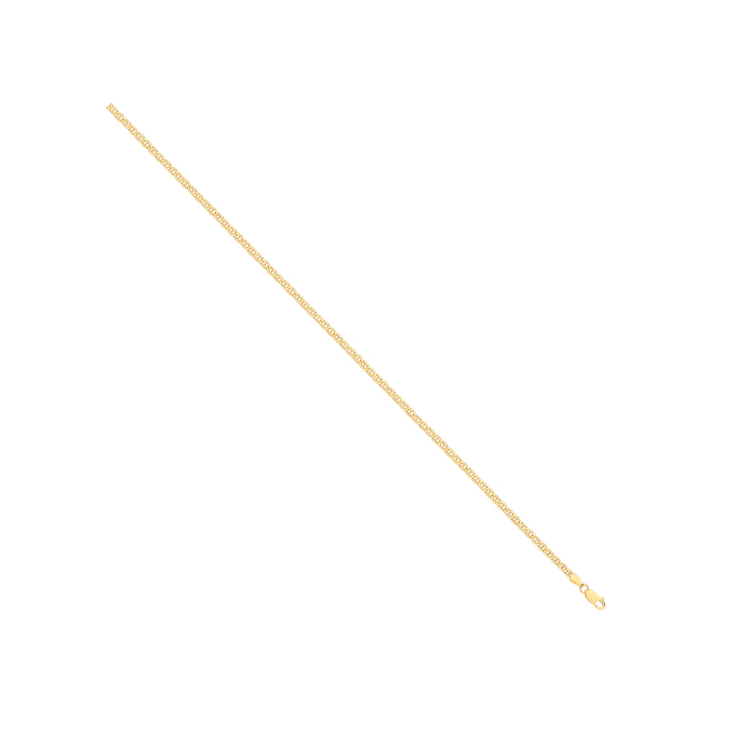 14ct Yellow Gold Hollow Flat Anchor 2.4mm Chain - 14ct Gold