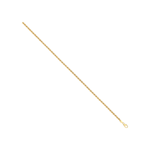 14ct Yellow Gold Hollow Rope 2.7mm Chain