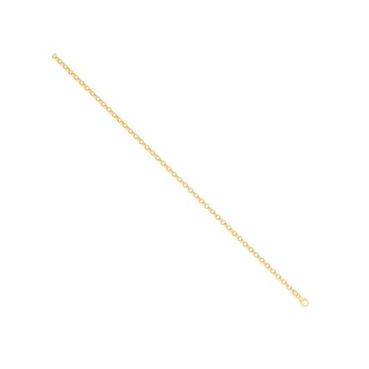 14ct Yellow Gold Hollow Round D/C Belcher 3.3mm Chain