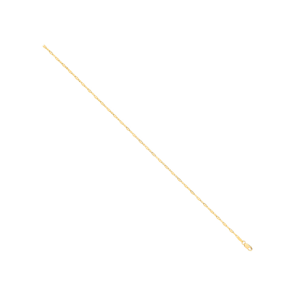 14ct Yellow Gold Hollow Shiny Anchor 2.2mm Chain