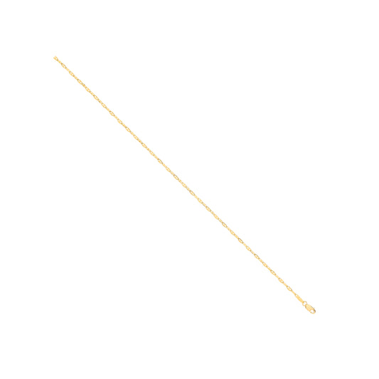 14ct Yellow Gold Hollow Shiny Anchor 2.2mm Chain