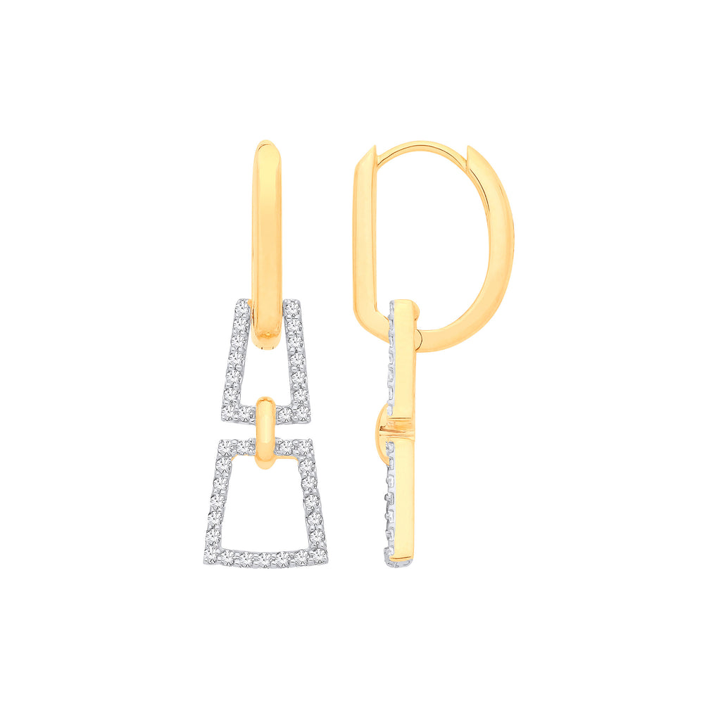 9ct Yellow Gold 0.33ctw Earrings