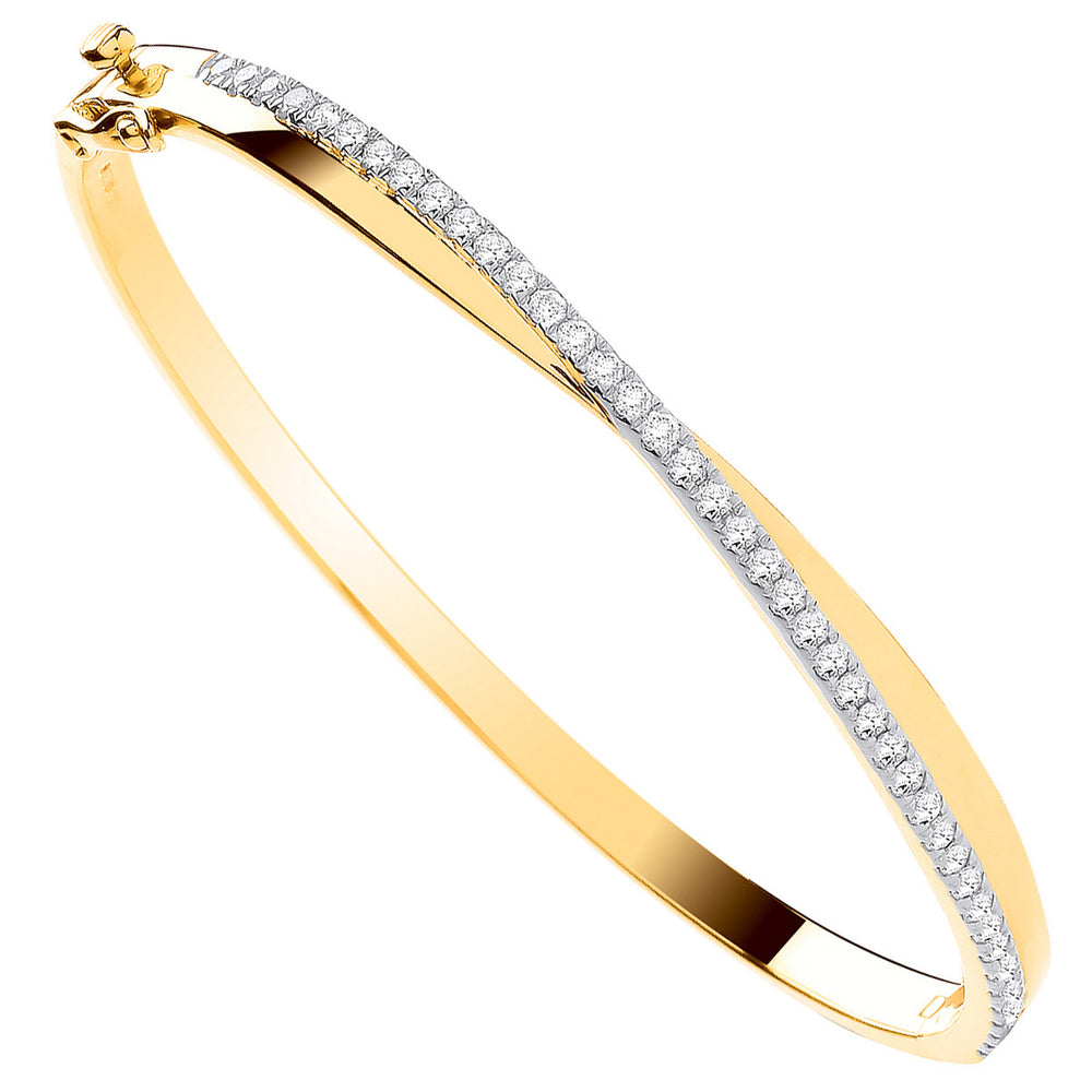 9ct Yellow Gold 1.00ctw Bangle