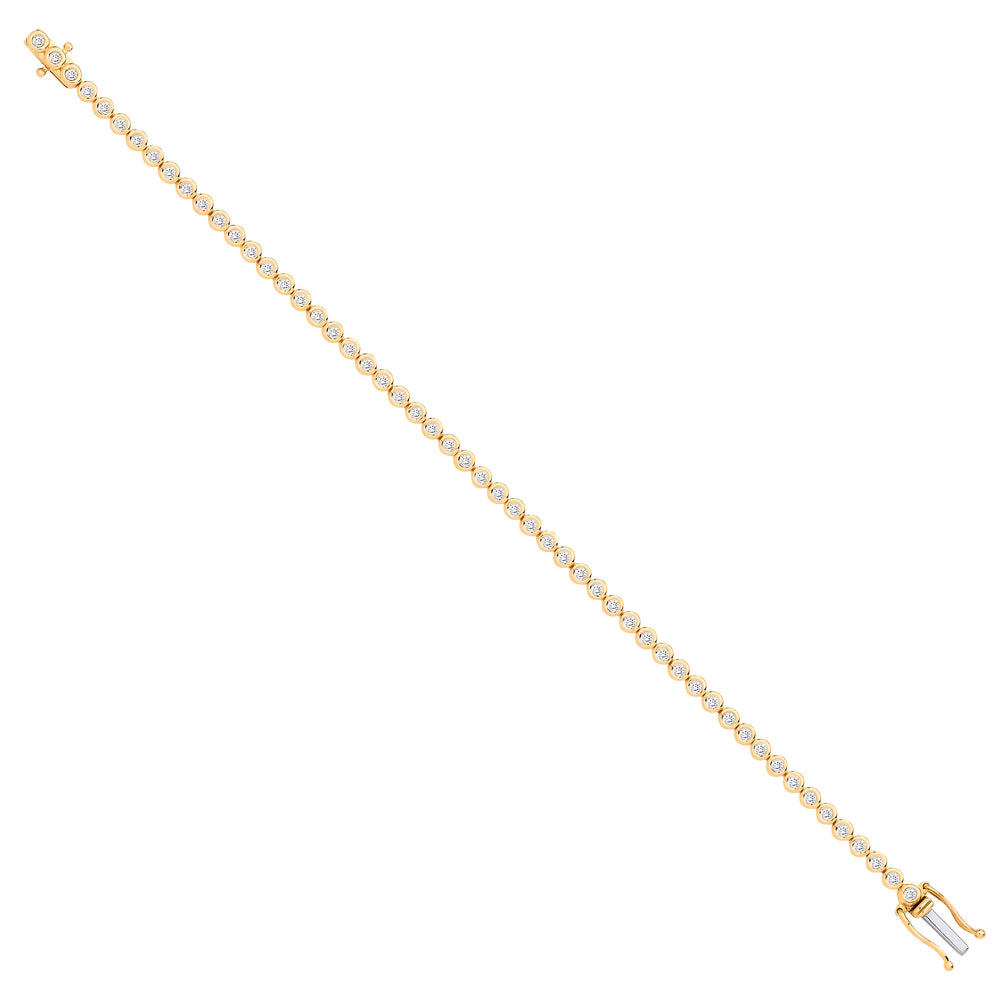9ct Yellow Gold 1.00ctw Tennis Bracelet