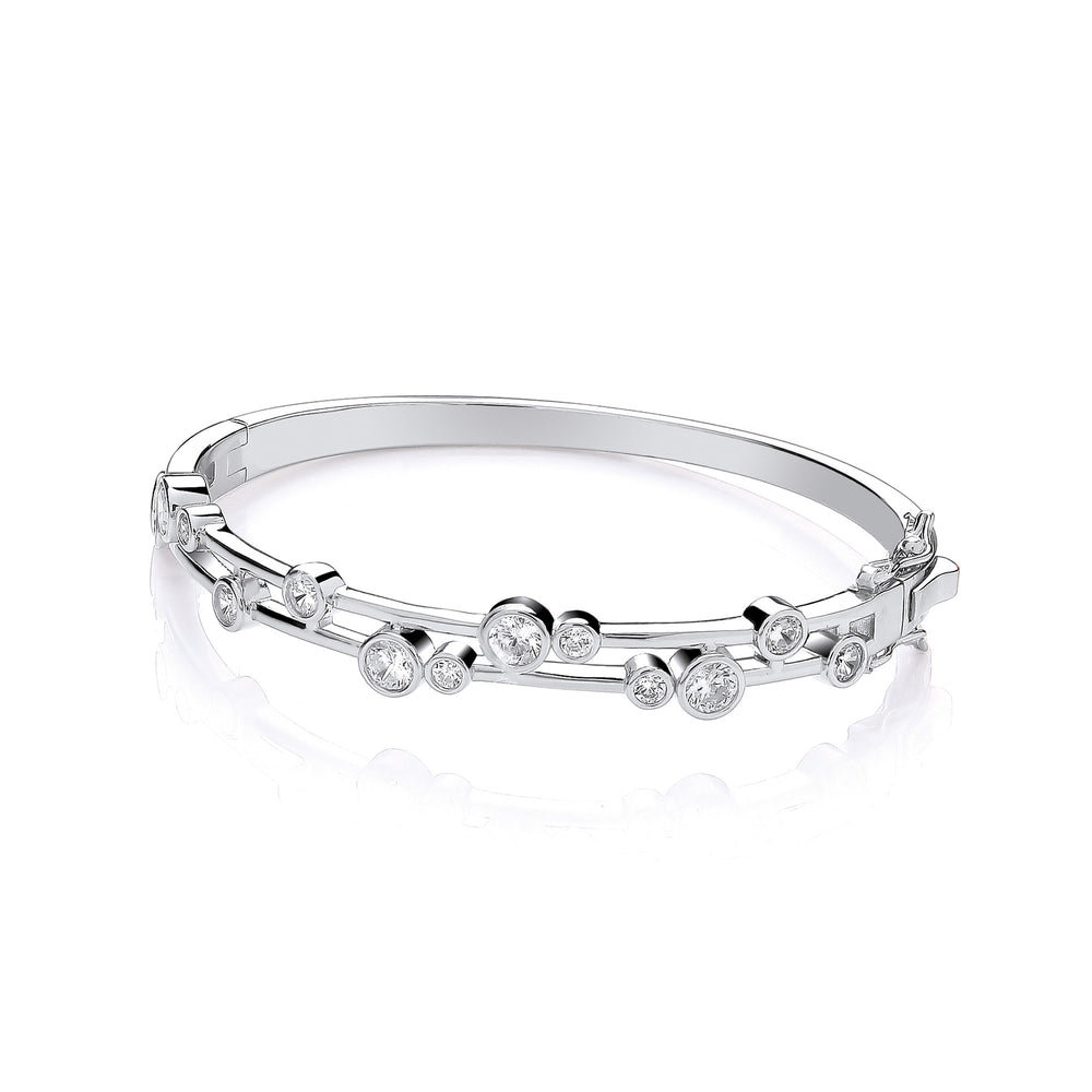 Timeless Rubover set Cubic Zirconias Ladies J-Jaz Bangle