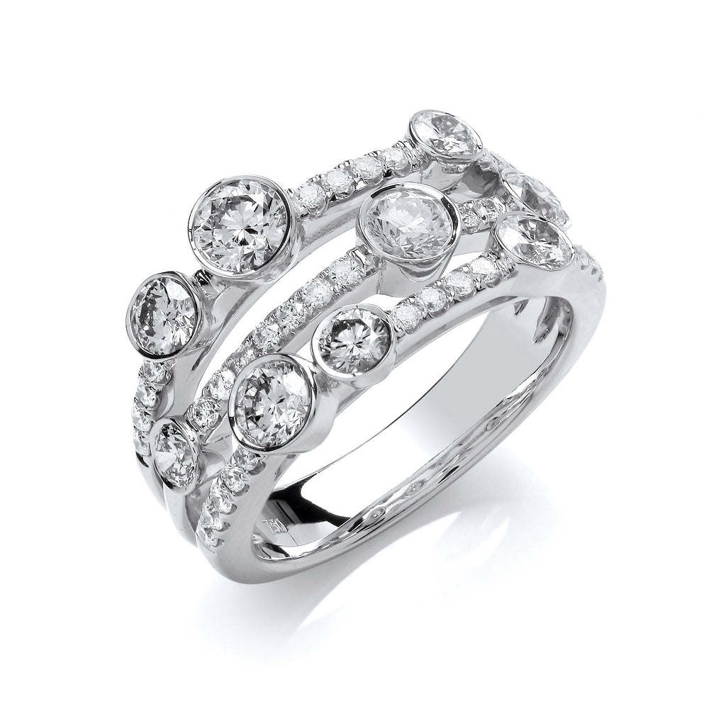Platinum 1.70ct GH/SI Diamond Dress Ring – product view