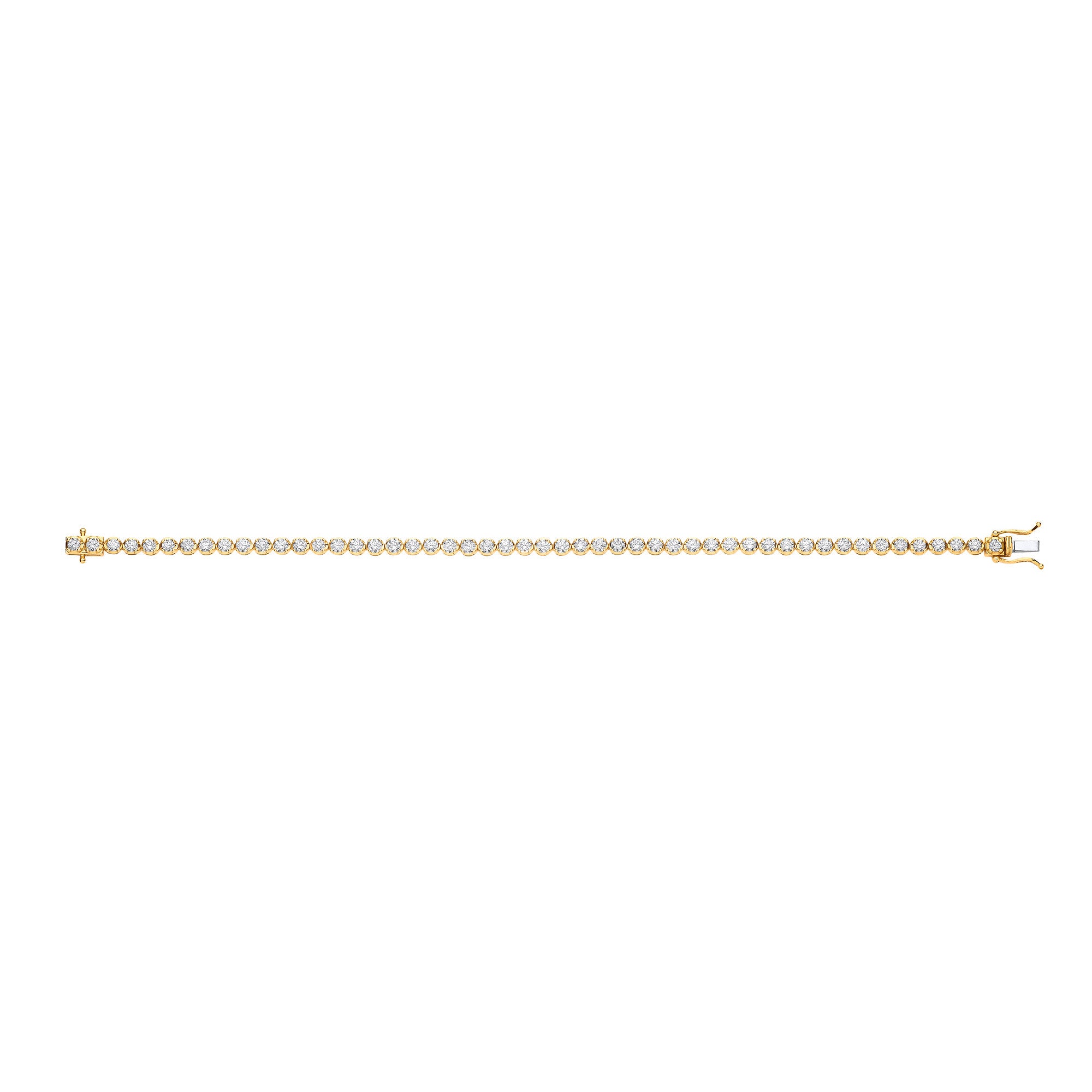 18ct Yellow Gold 4.00ct Diamond Tennis Bracelet