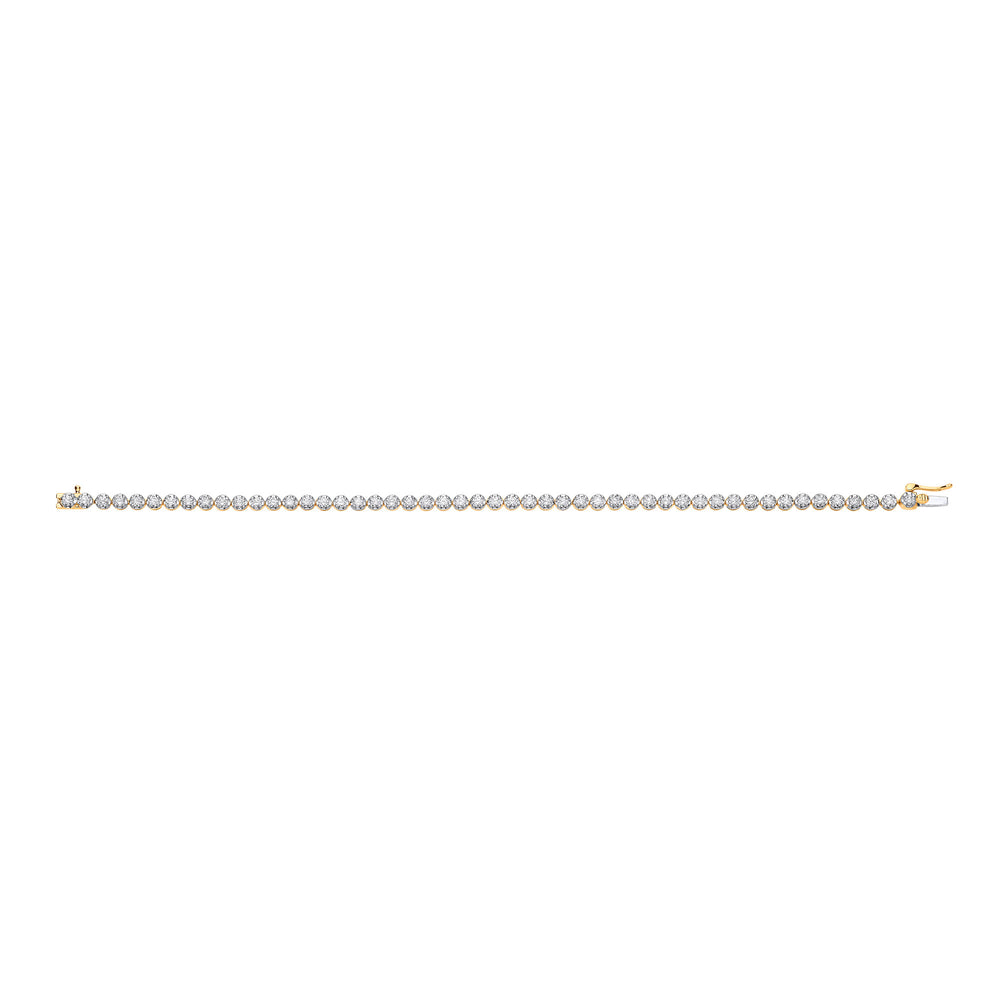 18ct Yellow Gold 3.00ct Diamond Tennis Bracelet