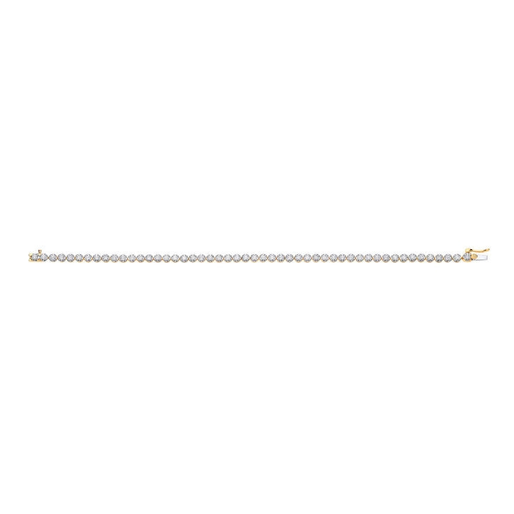 18ct Yellow Gold 3.00ct Diamond Tennis Bracelet
