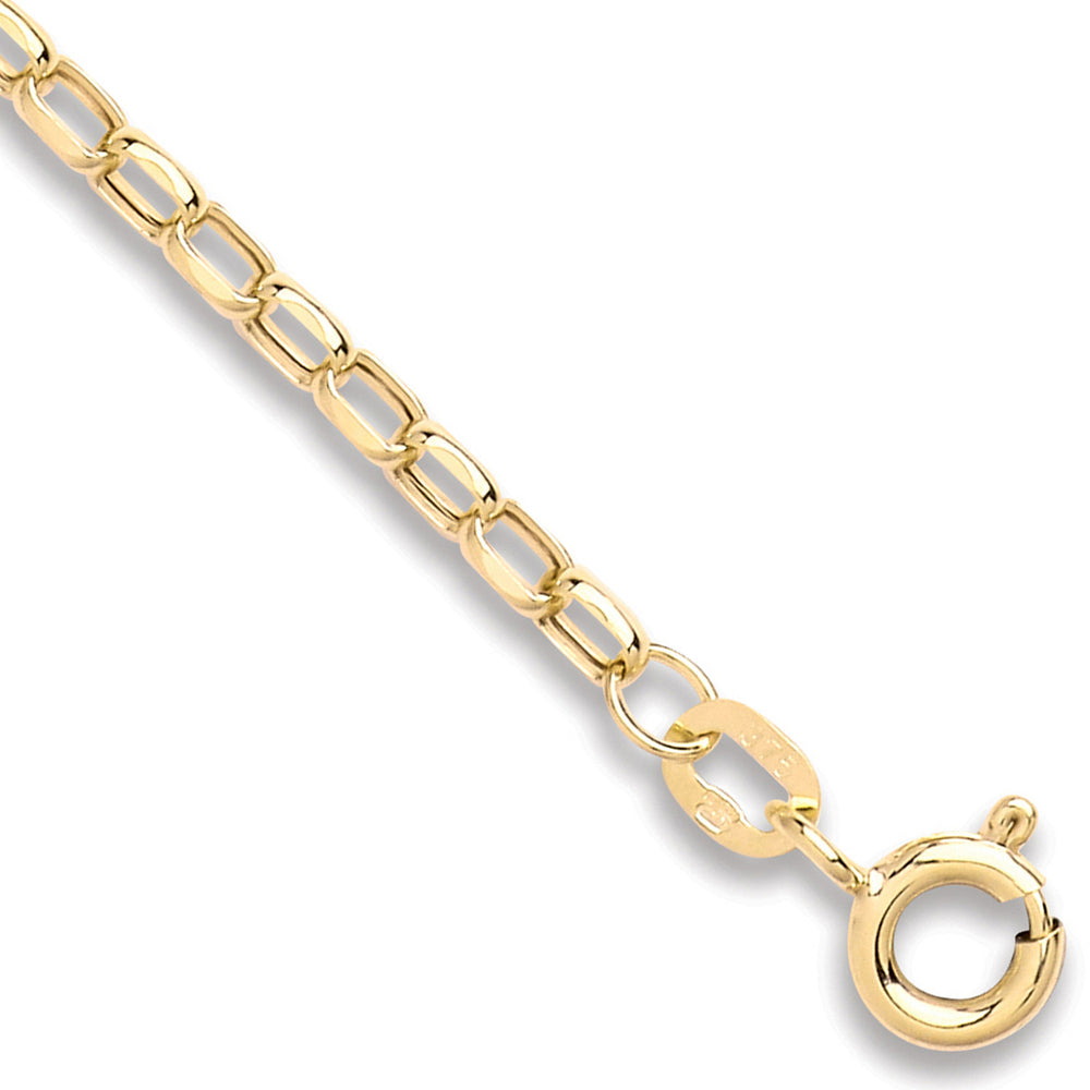 Yellow Gold 2.5mm Hollow Diamond Cut Belcher – product view