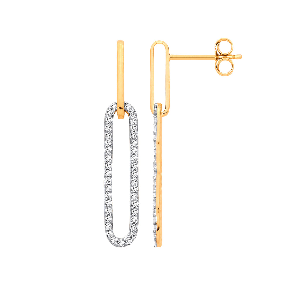 9ct Yellow Gold 0.40ctw Drop Earrings – product view
