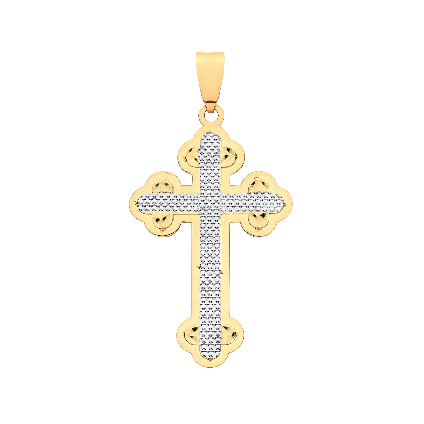Yellow White/G Vintage Orthodox D/C Cross - 9ct Gold