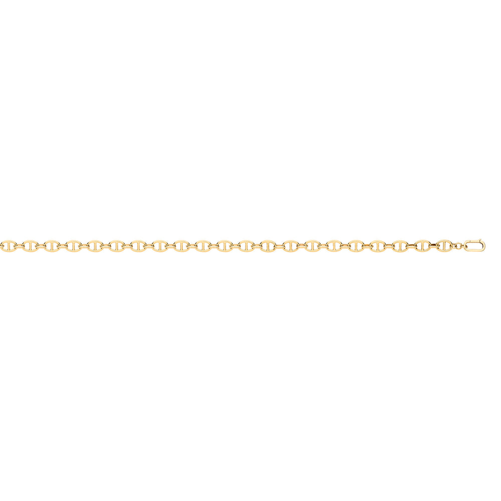 Yellow Gold Hollow 7mm Anchor/Marine Chain