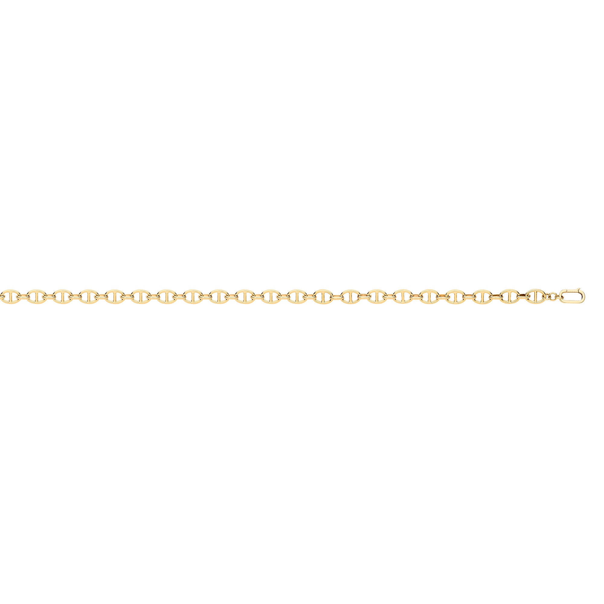 Yellow Gold Hollow 7mm Anchor/Marine Chain