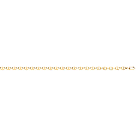 Yellow Gold Hollow 7mm Anchor/Marine Chain