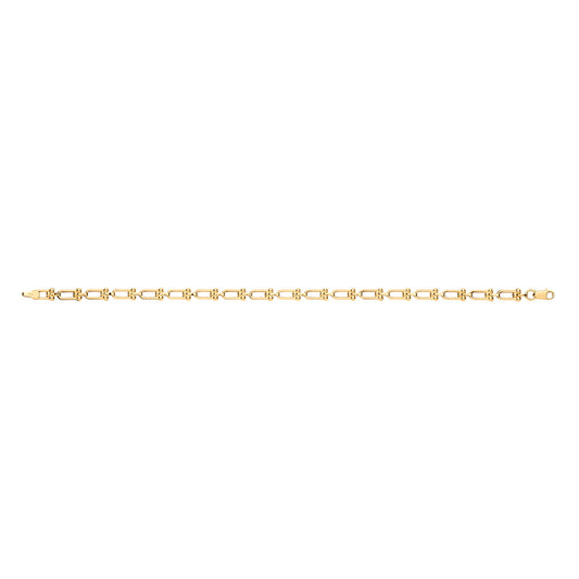 Yellow Gold Bike Lock 4.7mm Ladies Bracelet