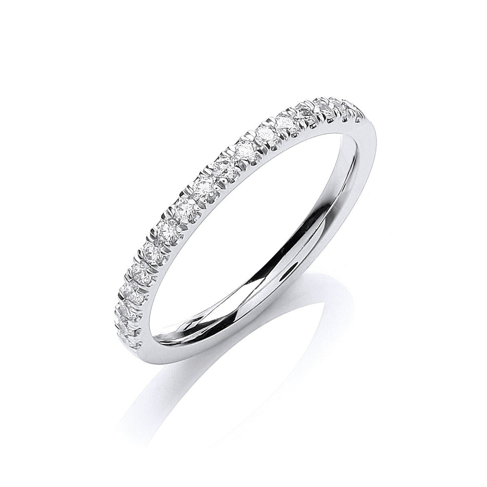 Platinum 0.30ctw GH/SI Half Eternity Diamond Ring – product view
