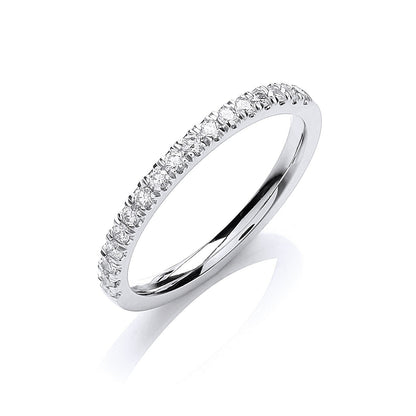 Platinum 0.30ctw GH/SI Half Eternity Diamond Ring – product view